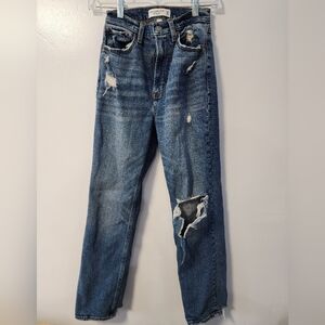 Abercrombie & Fitch Distressed Blue Women's Jeans Size 00